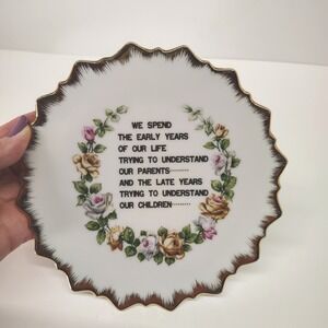 "The House Beautiful" Prayer Poem Plate Religious Gift Wall Decor Vtg